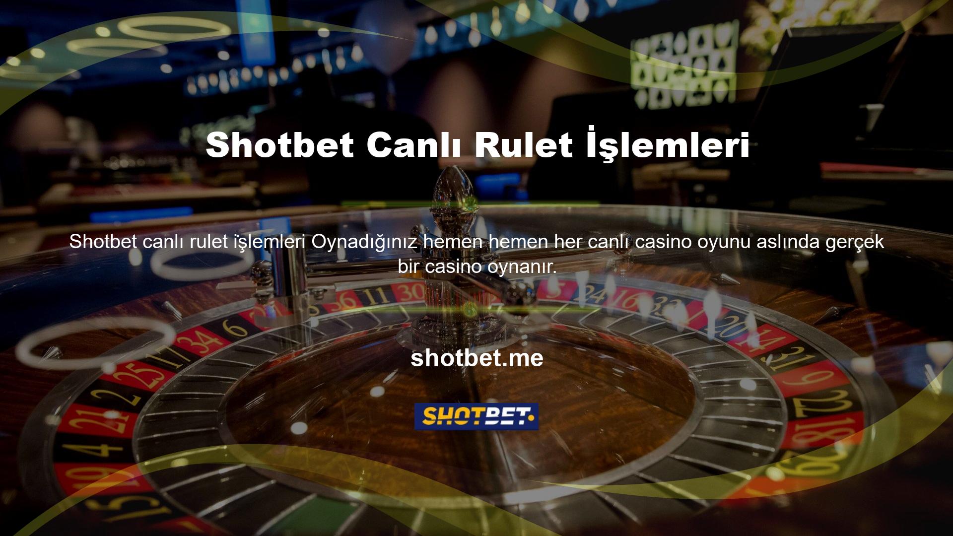 Shotbet canlı rulet oyunları size gerçek casino hissini her zaman, her yerde, 7/24 verir
